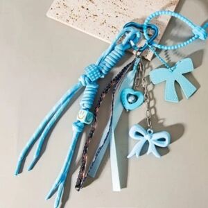 Blue Themed Bag Charm Keychain